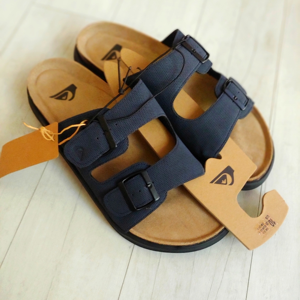 QUIKSILVER NEW mens Embark Deck Double Strap Sandals Slides